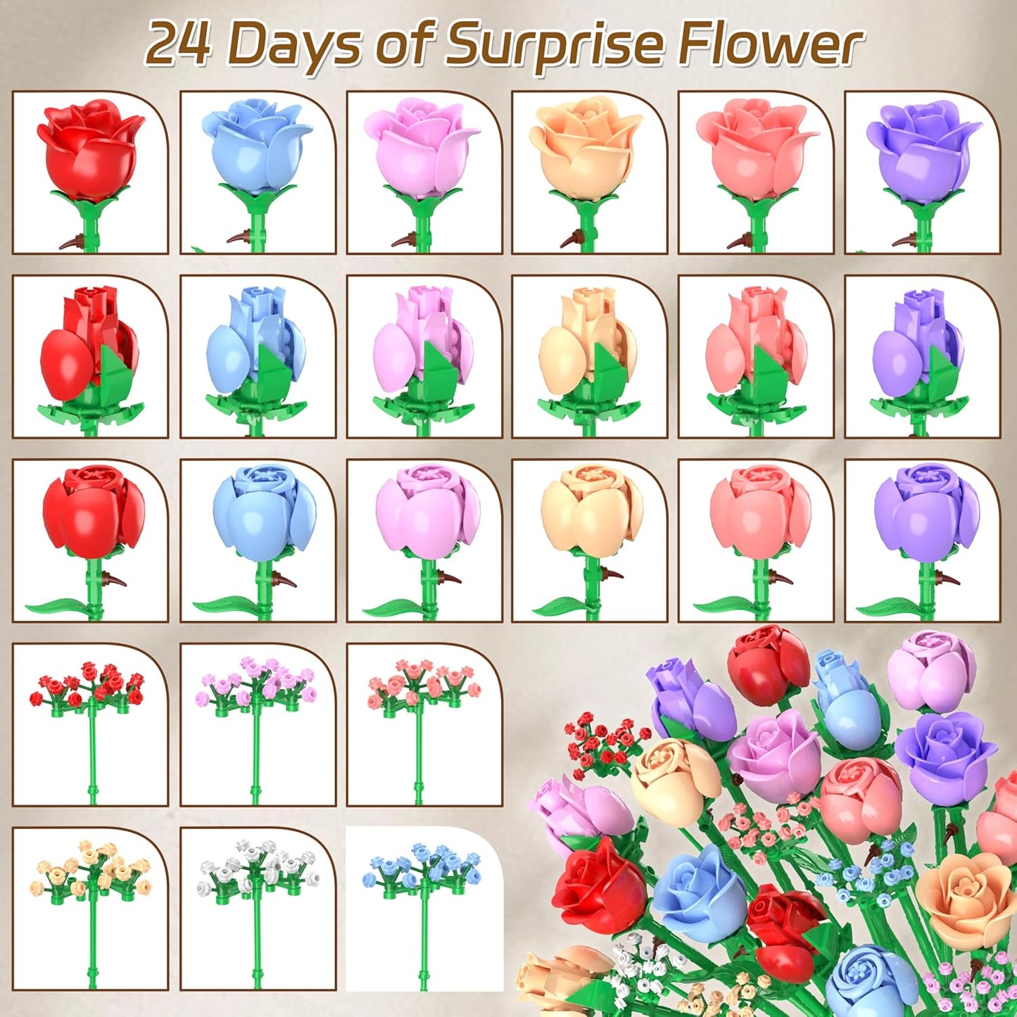 Calendario dell’Avvento Bouquet di Fiori
